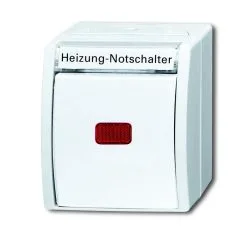 Universal Busch Jaeger Heizung Notschalter 2601/6 SKWNH-54 Alpinweiß Ocean Aufputz Wechselschalter