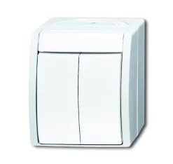 Universal Busch Jaeger Ocean Serienschalter 2601/5 W-54 Alpinweiß Aufputz