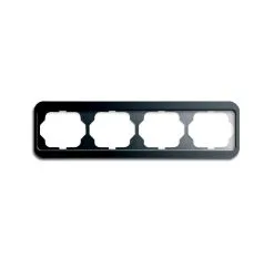 Universal Busch Jaeger Alpha Nea Rahmen 1724-20 4-fach Platinum Waagerecht