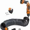 Ewuaqua Spiralschlauch-Set 72008 10 M, Komplett, Mit Wandbefestigung -Werkzeug Verkaufsgeschäft Ewuaqua Spiralschlauch Set 72008 10 m komplett mit Wandbefestigung