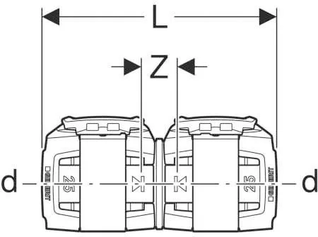 Geberit FlowFit Kupplung 620014001 DN 32, Ø 40 Mm, 8,7 Cm, Für Haustechnik, Industrie, Schiffbau 4 Geberit FlowFit Kupplung 620014001 DN 32, Ø 40 Mm, 8,7 Cm, Für Haustechnik, Industrie, Schiffbau – Bild 2