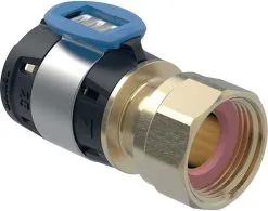 Geberit FlowFit Übergang 620641001 DN 15/20, Ø 20 Mm, G 3/4, 6,5 Cm, Mit Überwurfmutter