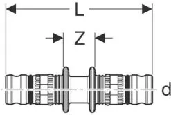 Geberit Mepla Kupplung 624505005 Ø 32mm, PVDF -Werkzeug Verkaufsgeschäft Geberit Mepla Kupplung 624505005 o 32mm PVDF 1
