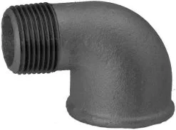 Schmidt, Hermann Hermann Schmidt Temperguss 92 Winkel 14092032 DN 32, 1 1/4", 90°, IG/AG, Schwarz