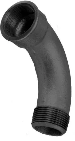 Schmidt, Hermann Hermann Schmidt Temperguss Bogen 14001032 DN 32, 1 1/4", 90Grad, IG/AG Lang, Schwarz