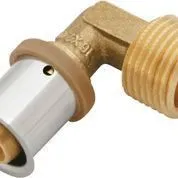 KAN-therm KAN-press 6in1 Übergangswinkel 1009070022 25 Mm X 1 AG, 90°, Messing, Mit Presshülse