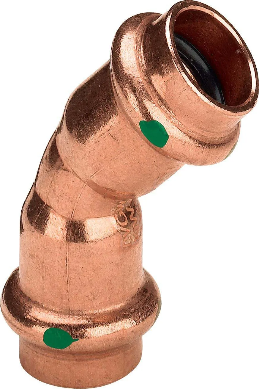 Viega Bogen Profipress 2426 54 Mm, 45°, Kupfer, SC-Contur 3 Viega Bogen Profipress 2426 54 Mm, 45°, Kupfer, SC-Contur