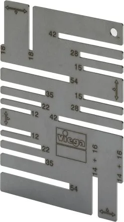 Viega Makierschablone 625085 12-54 Mm, Edelstahl