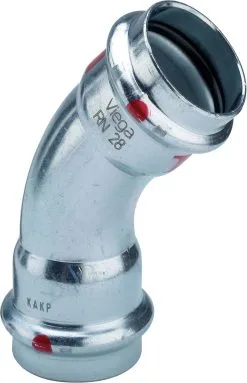 Viega Prestabo Bogen 558260 15 Mm, 45Grad, Stahl Unlegiert, SC-Contur