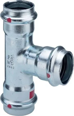 Viega Prestabo T-Stück 558697 22 X 15 X 22 Mm, Stahl Verzinkt, SC-Contur