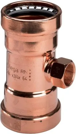 Viega Profipress T-Stück 577704 64 X Rp 3/4 X 64 Mm, Kupfer, SC-Contur