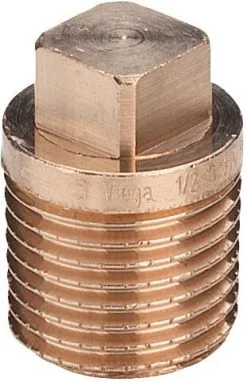 Viega Rotguss Stopfen 1" R 1, Rotguss, Vierkant