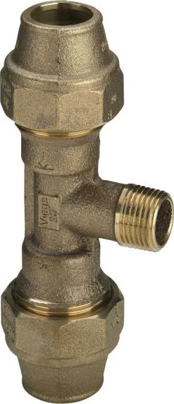 Viega T-Stück Maxiplex 63 Mm X 2" A X 1 1/2" I, Rotguss