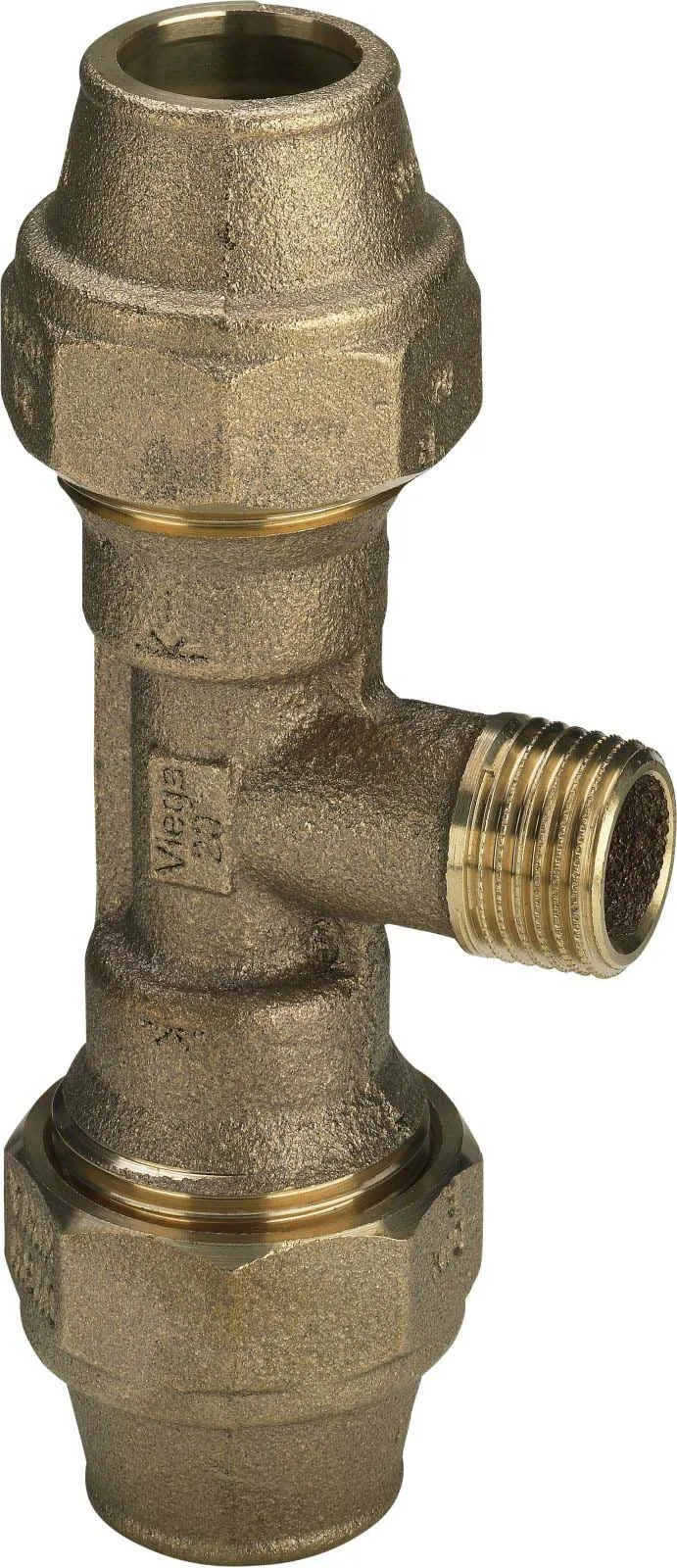 Viega T-Stück Maxiplex 63 Mm X 2" A X 1 1/2" I, Rotguss 3 Viega T-Stück Maxiplex 63 Mm X 2" A X 1 1/2" I, Rotguss